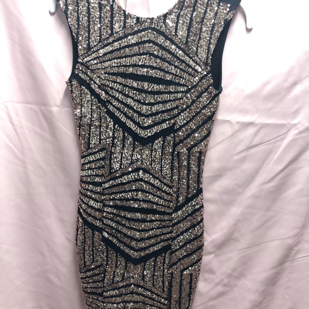 Rose gold cocktail dress